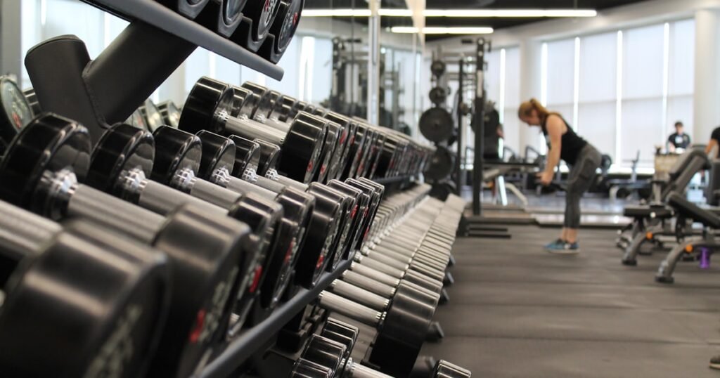 A gym with fitness equipment