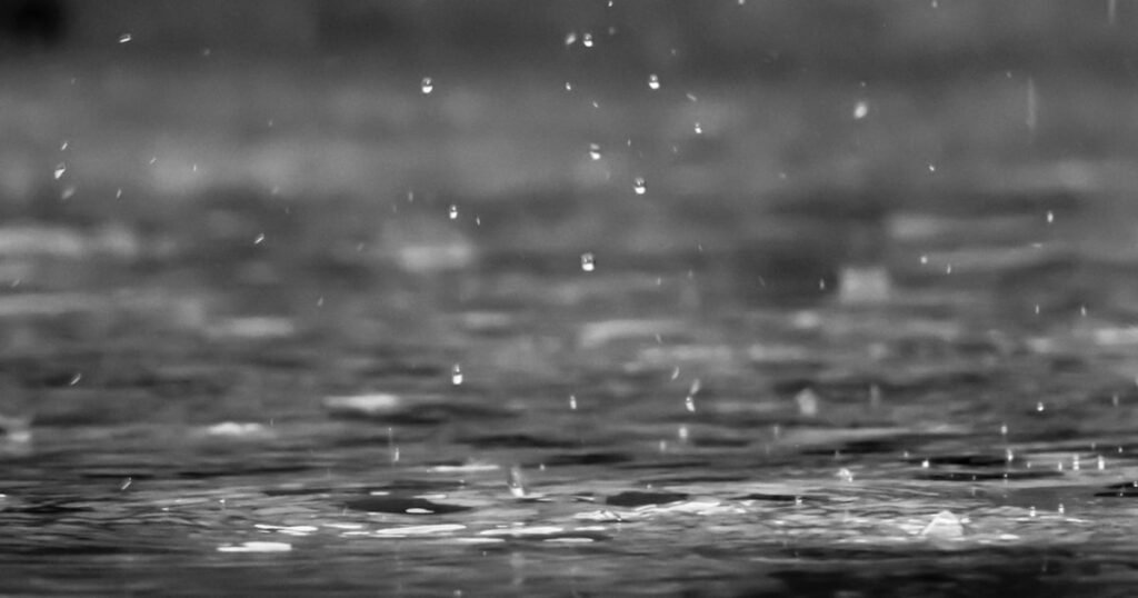 Heavy tropical monsoon rain